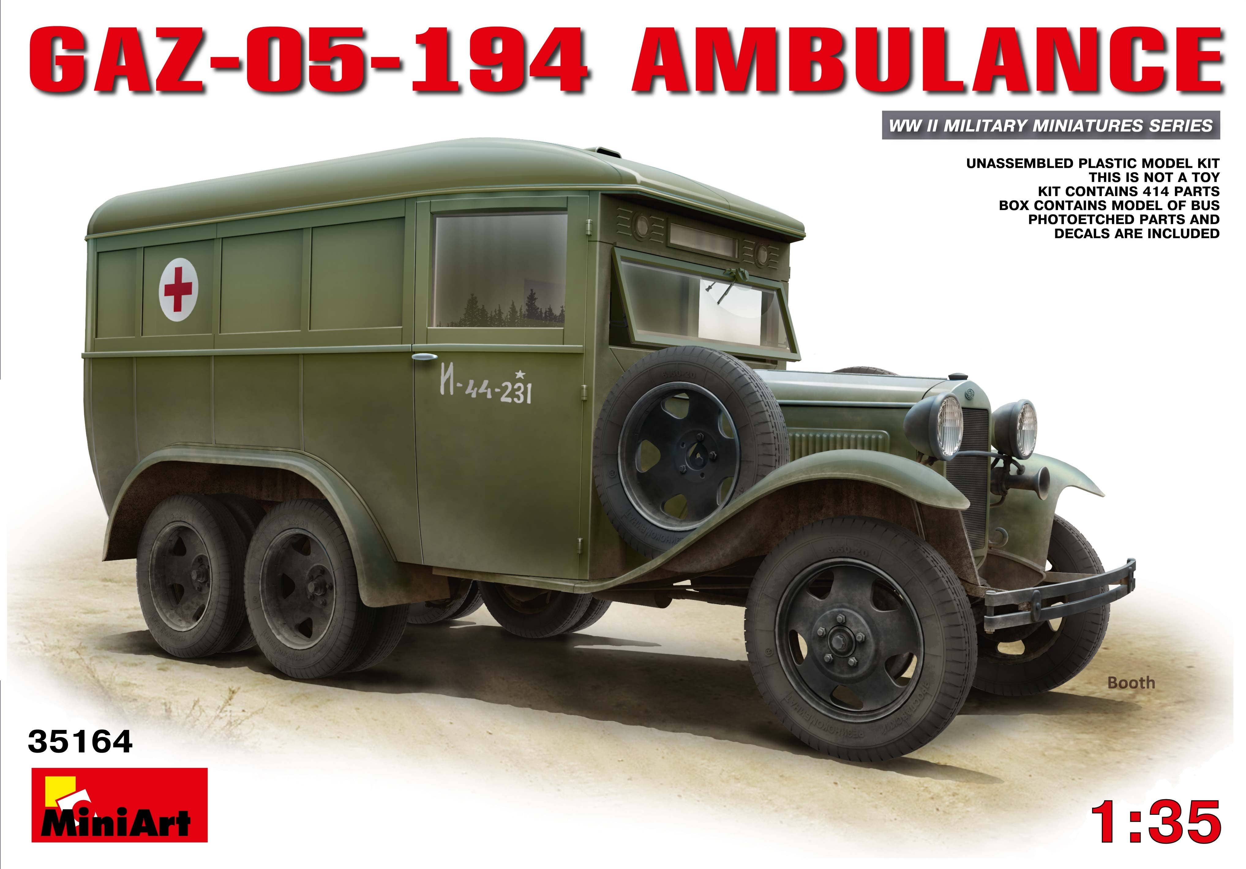 MiniArt GAZ-05-194 Ambulance (1/35) | 4820183310132