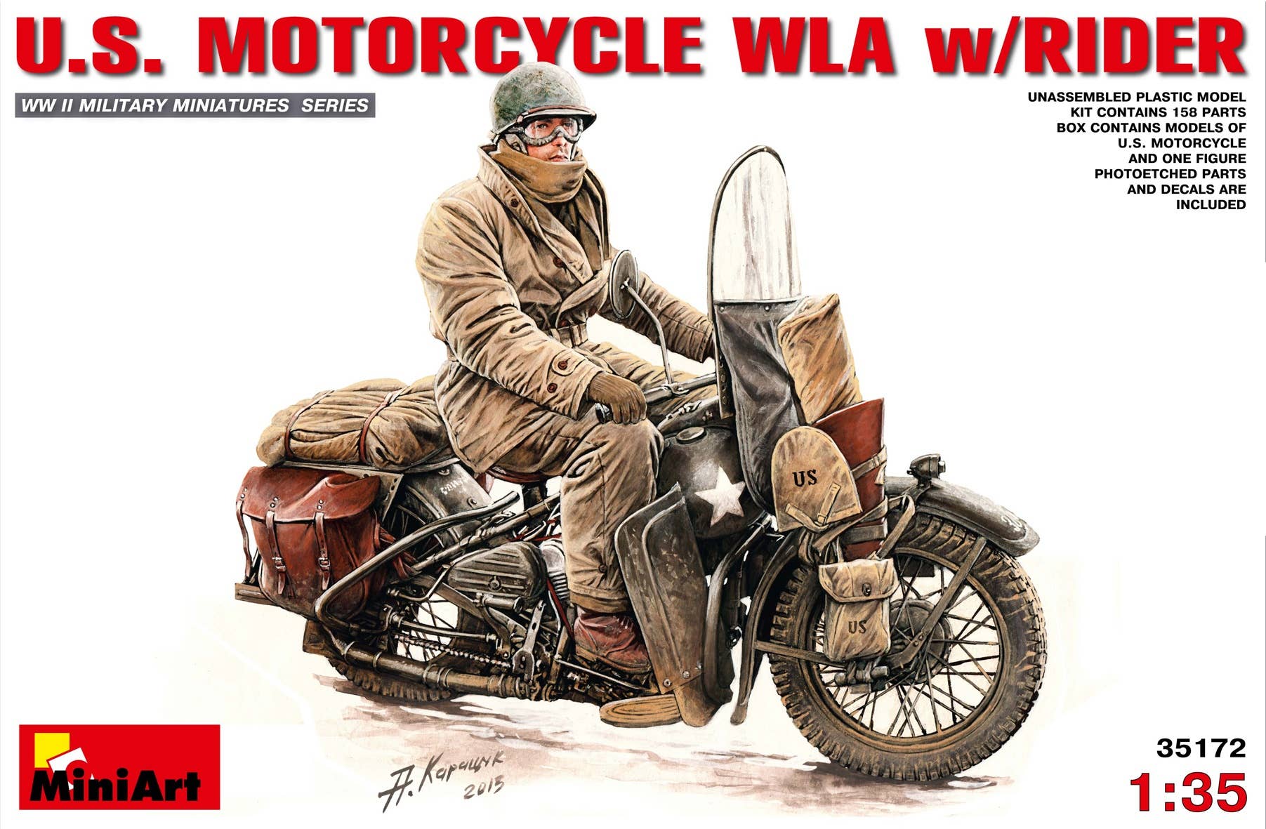 MiniArt U.S.Motorcycle WLA with Rider (1/35) | 4820183310170