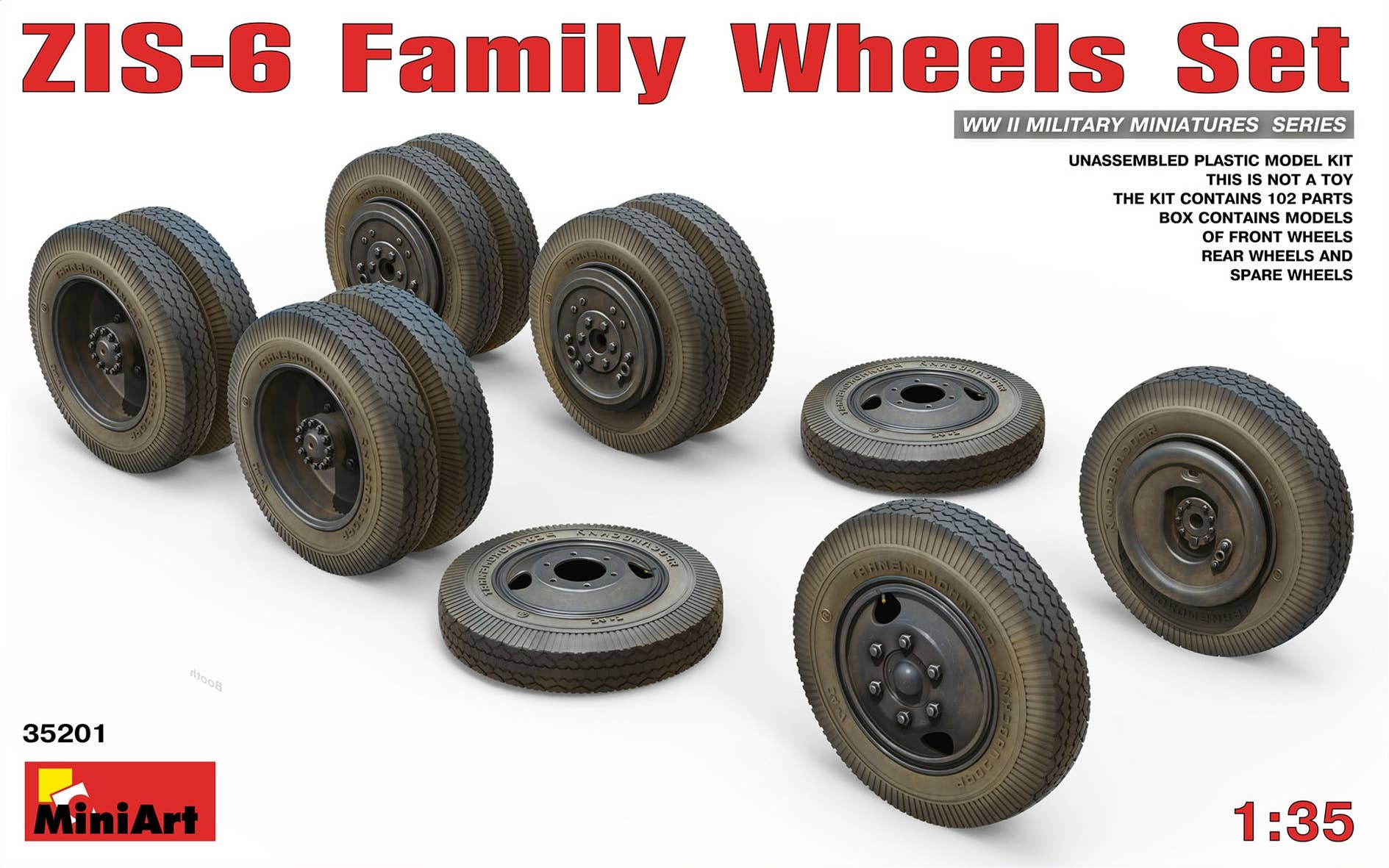 MiniArt 1/35 ZIS-6 Family Wheels Set | 4820183310323