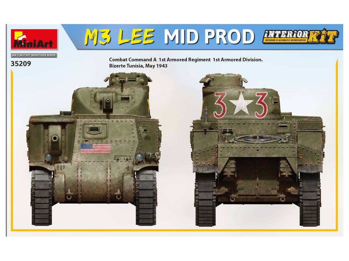 MiniArt 1/35 1/35 M3 Lee Mid Prod. Interior Kit | 4820183313607