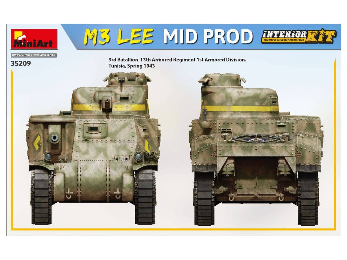 MiniArt 1/35 1/35 M3 Lee Mid Prod. Interior Kit | 4820183313607