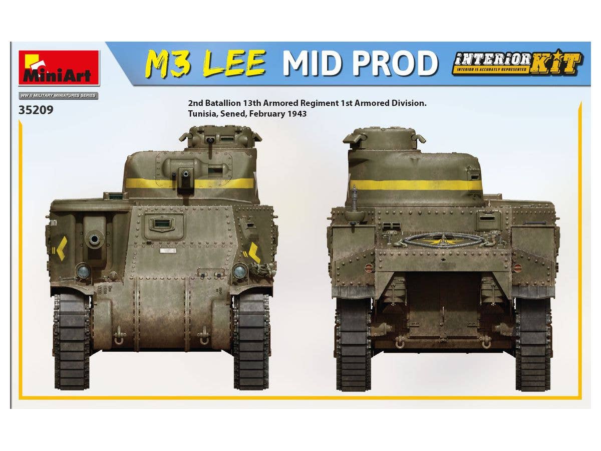MiniArt 1/35 1/35 M3 Lee Mid Prod. Interior Kit | 4820183313607
