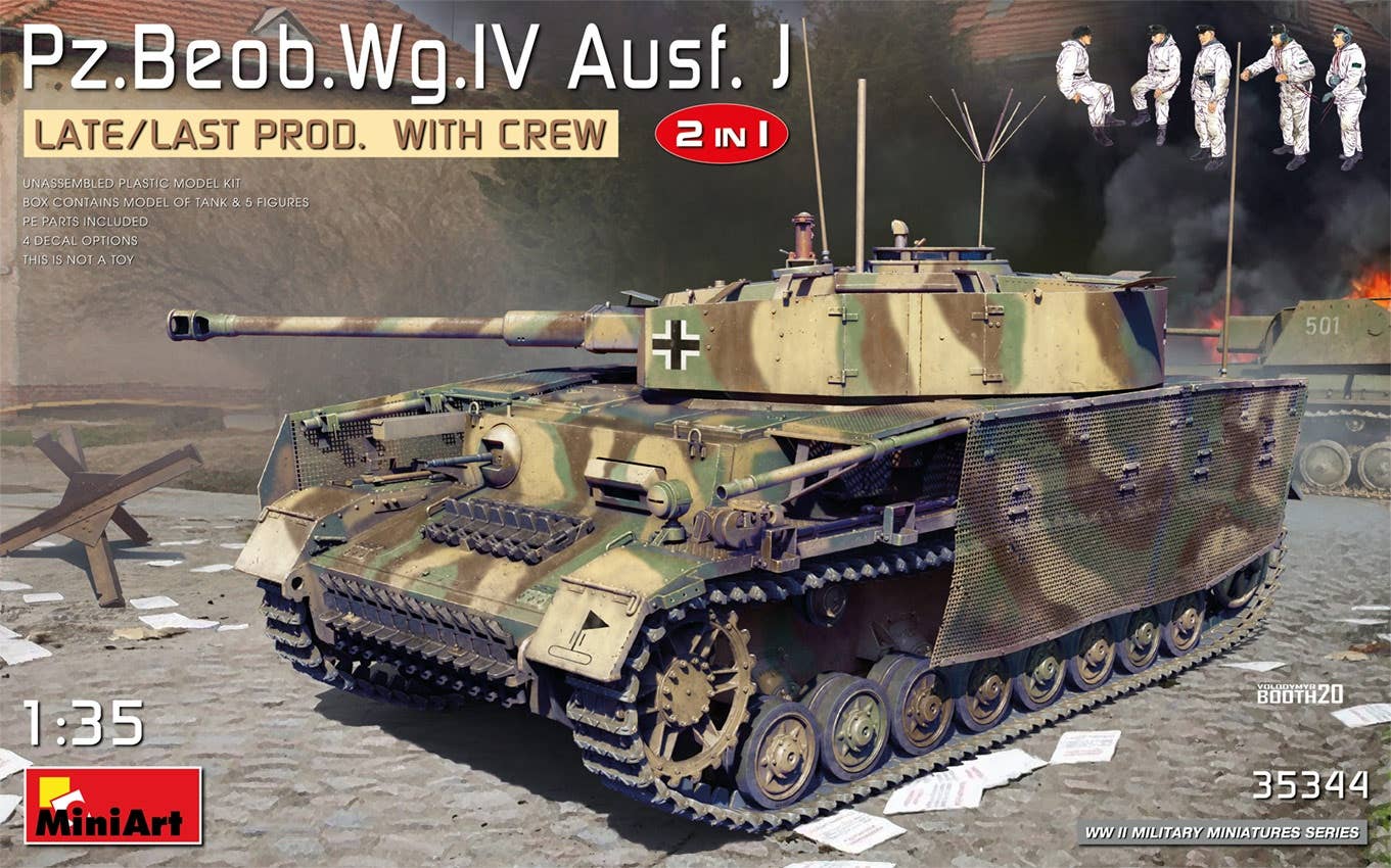 MiniArt 1/35 Pz.Beob.Wg.IV Ausf. J Late/Last Prod. 2 in 1 with Crew | 4820183313355