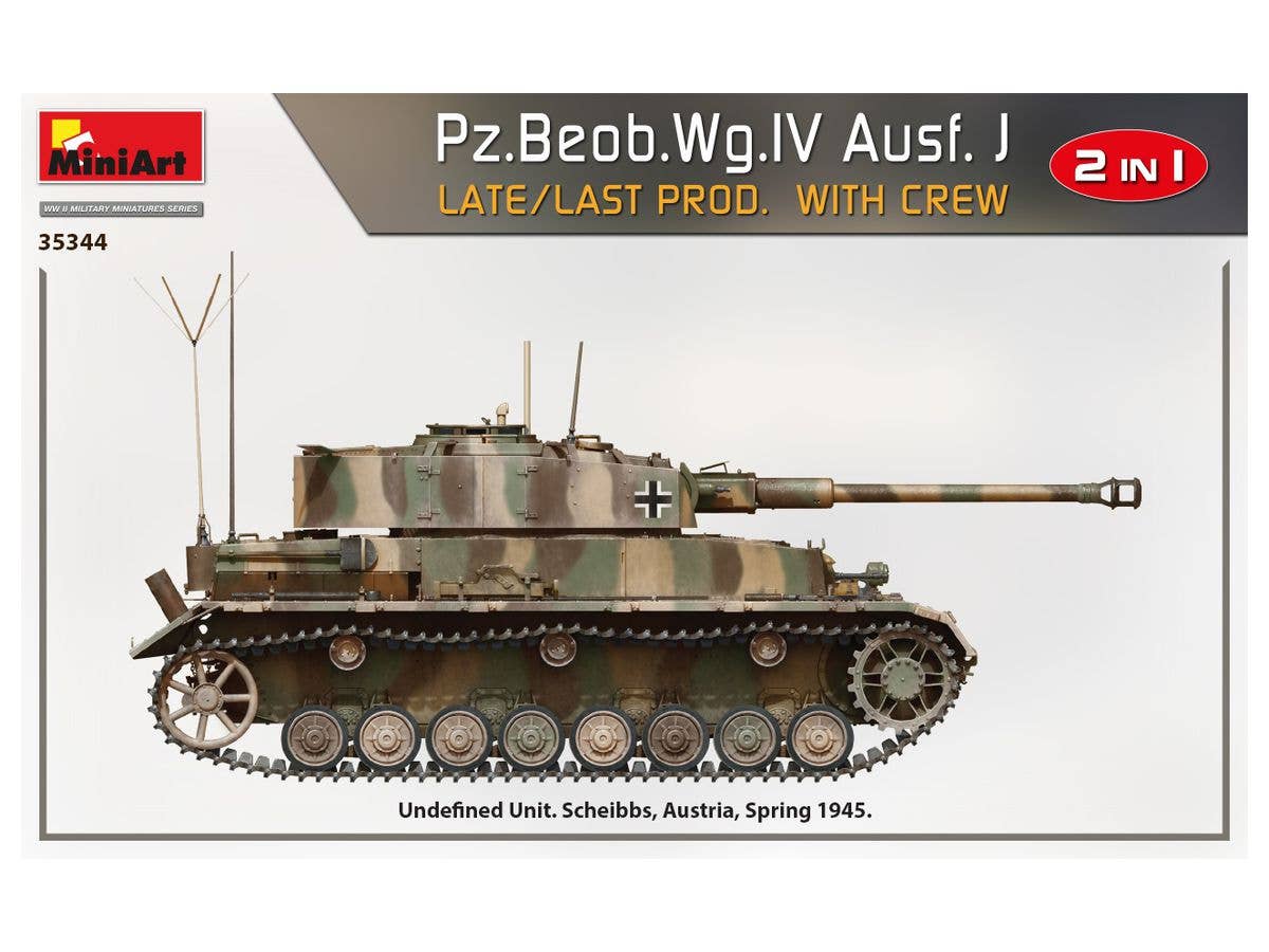 MiniArt 1/35 Pz.Beob.Wg.IV Ausf. J Late/Last Prod. 2 in 1 with Crew | 4820183313355