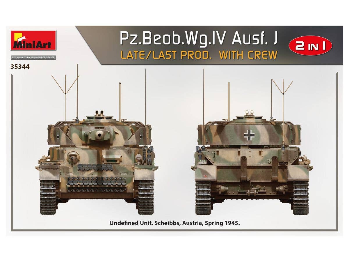 MiniArt 1/35 Pz.Beob.Wg.IV Ausf. J Late/Last Prod. 2 in 1 with Crew | 4820183313355