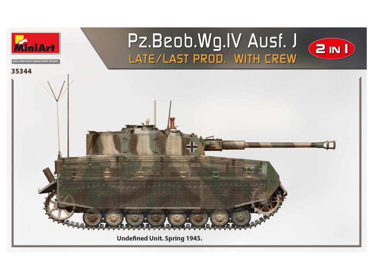 MiniArt 1/35 Pz.Beob.Wg.IV Ausf. J Late/Last Prod. 2 in 1 with Crew | 4820183313355