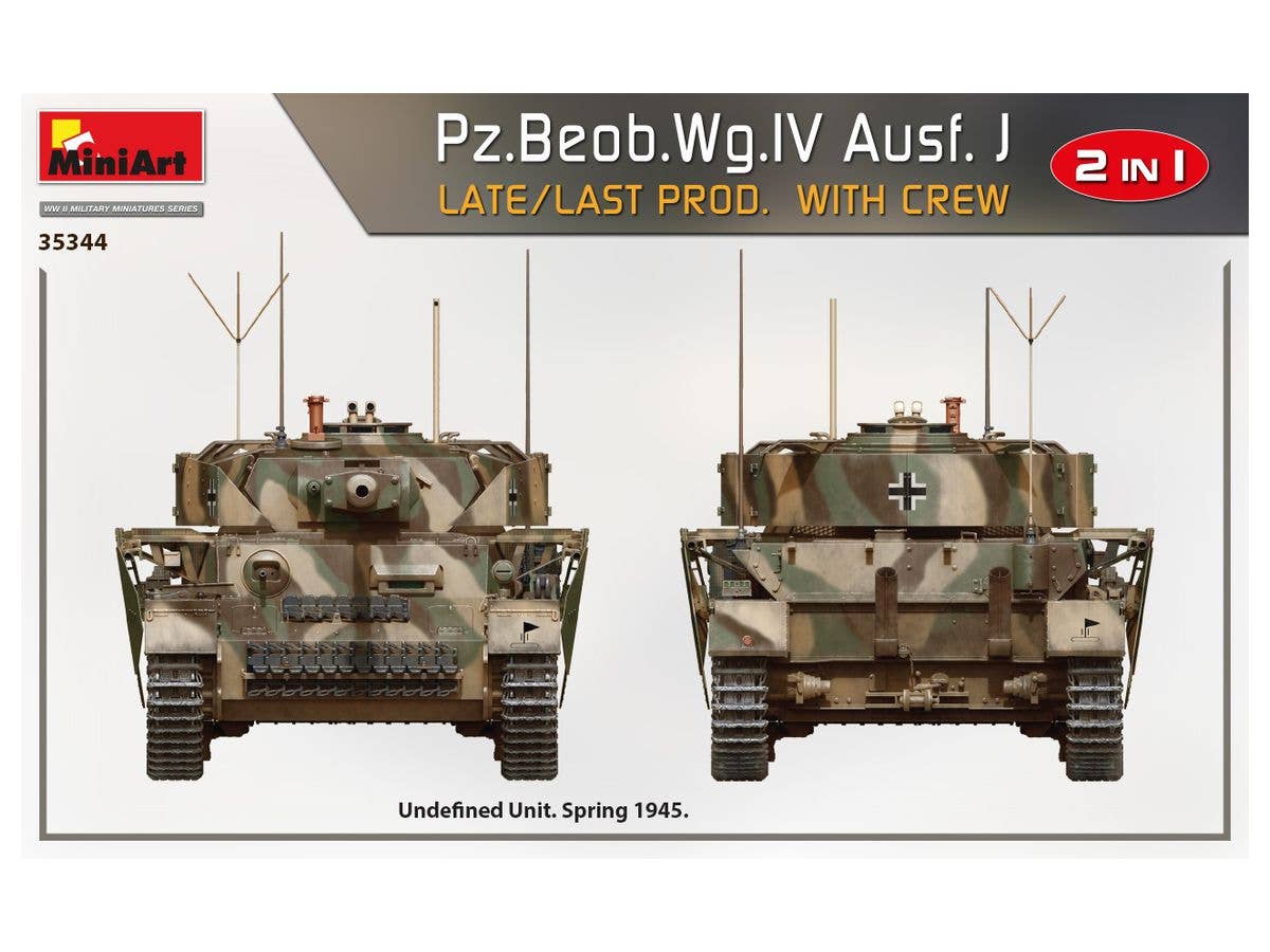 MiniArt 1/35 Pz.Beob.Wg.IV Ausf. J Late/Last Prod. 2 in 1 with Crew | 4820183313355