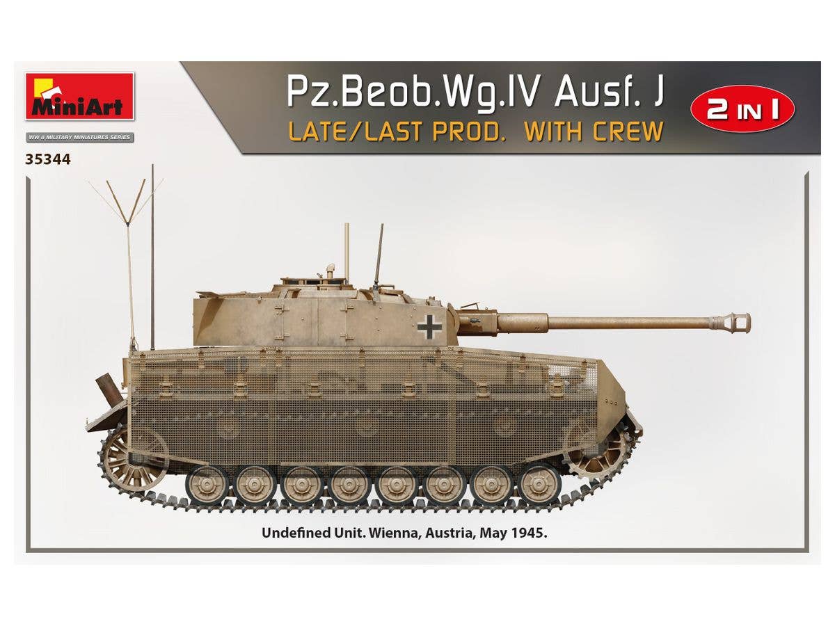MiniArt 1/35 Pz.Beob.Wg.IV Ausf. J Late/Last Prod. 2 in 1 with Crew | 4820183313355