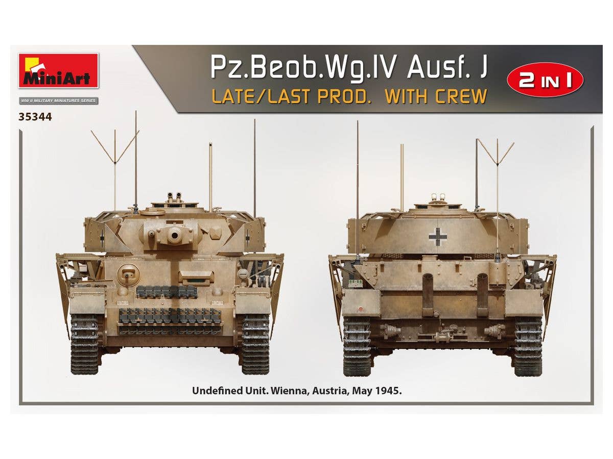 MiniArt 1/35 Pz.Beob.Wg.IV Ausf. J Late/Last Prod. 2 in 1 with Crew | 4820183313355