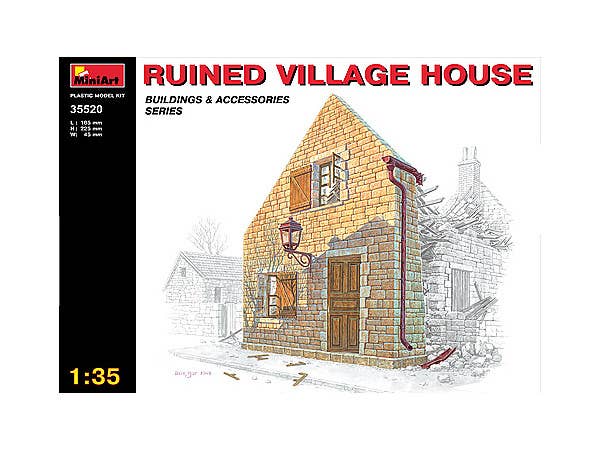 MiniArt 1/35 Ruined Village House | 4820041101155