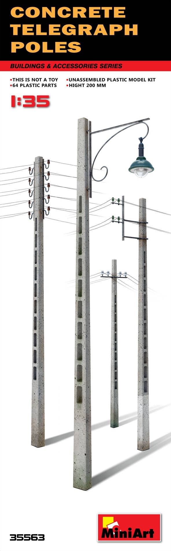 MiniArt 1/35 Concrete Telegraph Poles | 4820183310446