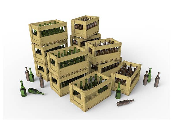 MiniArt 1/35 Wine Bottles & Wooden Crates | 4820183310668