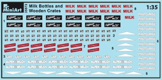 MiniArt 1/35 Milk Bottles & Wooden Crates | 4820183310682