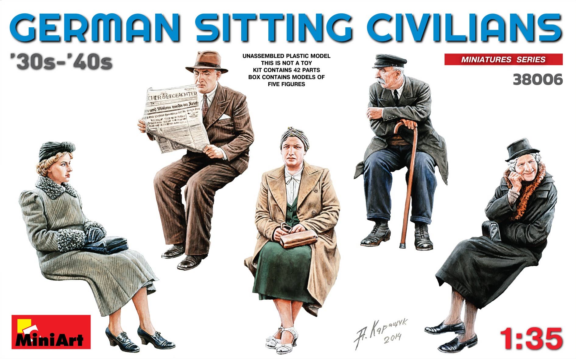 MiniArt 1/35 German Sitting Civilians '30s-'40s | 4820183310439
