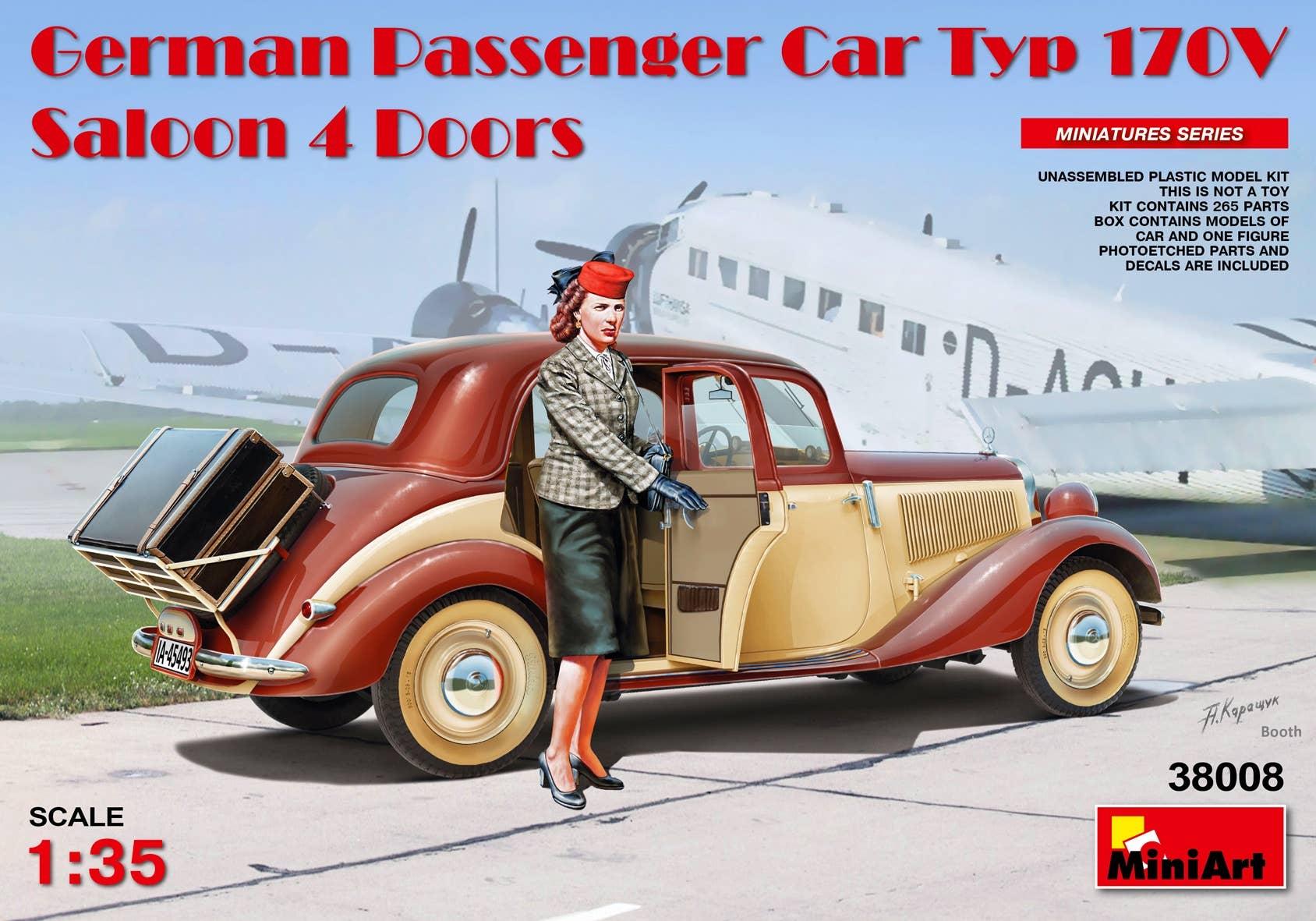 MiniArt 1/35 German Passenger Car Typ 170V.Saloon 4 Doors | 4820183310811