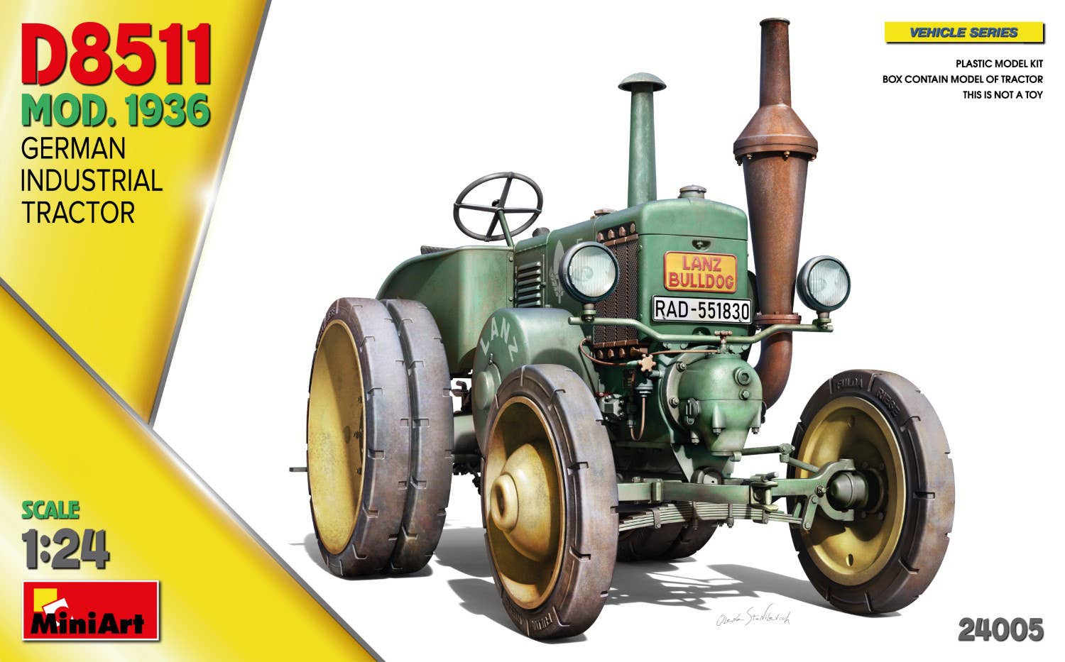 MiniArt 1/24 German Industrial Tractor D8511 MOD. 1936 | 5905937497327