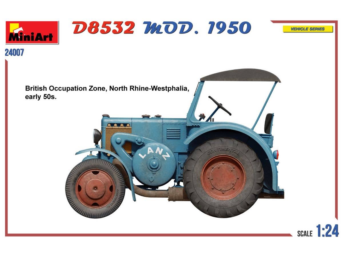 MiniArt 1/24 German Traffic Tractor D8532 Mod.1950 | 5905090346623