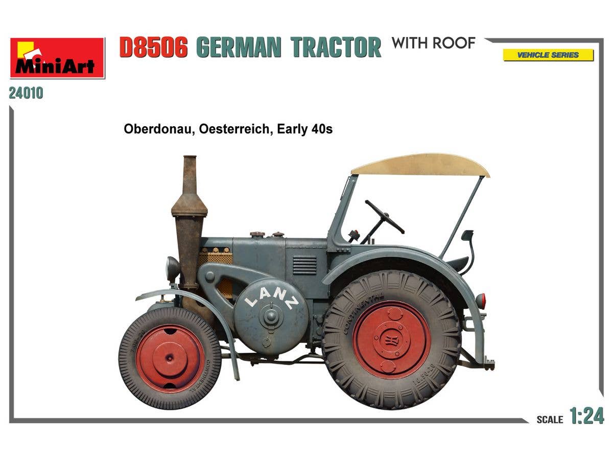 MiniArt 1/24 German Tractor D8506 w/Roof | 5905090346746