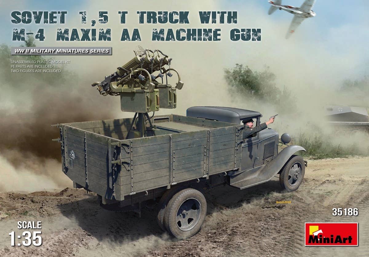MiniArt Soviet 1,5 t Truck w/ M-4 Maxim AA Machine Gun (1/35) | 4820183311627