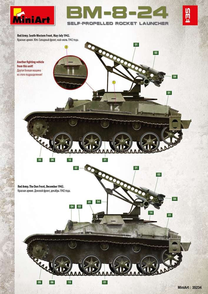 MiniArt BM-8-24 Self-Propelled Rocket Launcher. Interior Kit (1/35) | 4820183311856