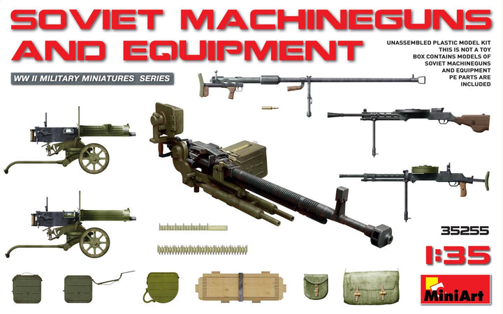 MiniArt 1/35 Soviet Machine guns & Equipment | 4820183310927
