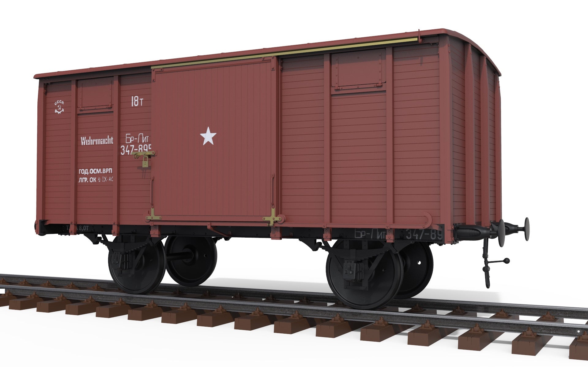MiniArt Railway Covered Goods Wagon 18 t 'NTV'-Type (1/35) | 4820183312020