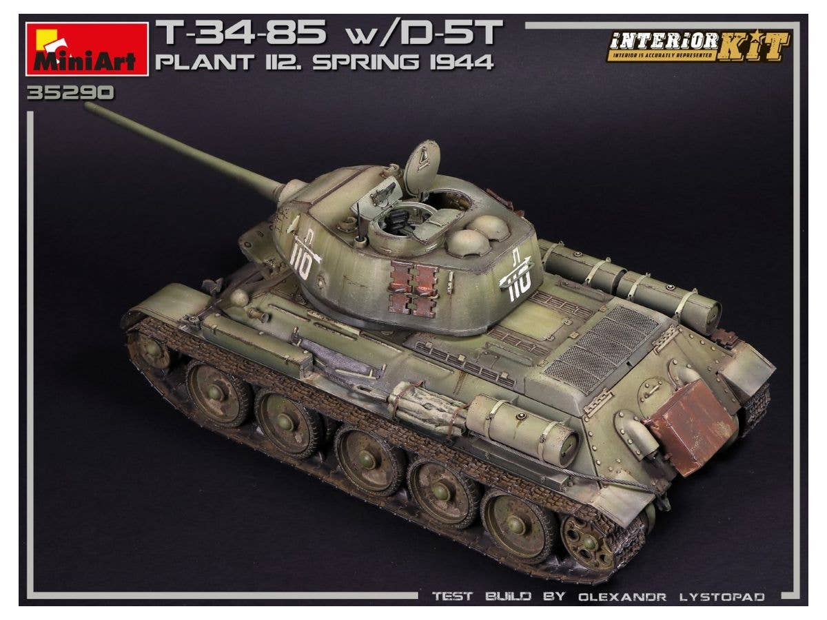 MiniArt 1/35 T-34/85 w/D-5T. PLANT 112. SPRING 1944. INTERIOR KIT | 4820183313171