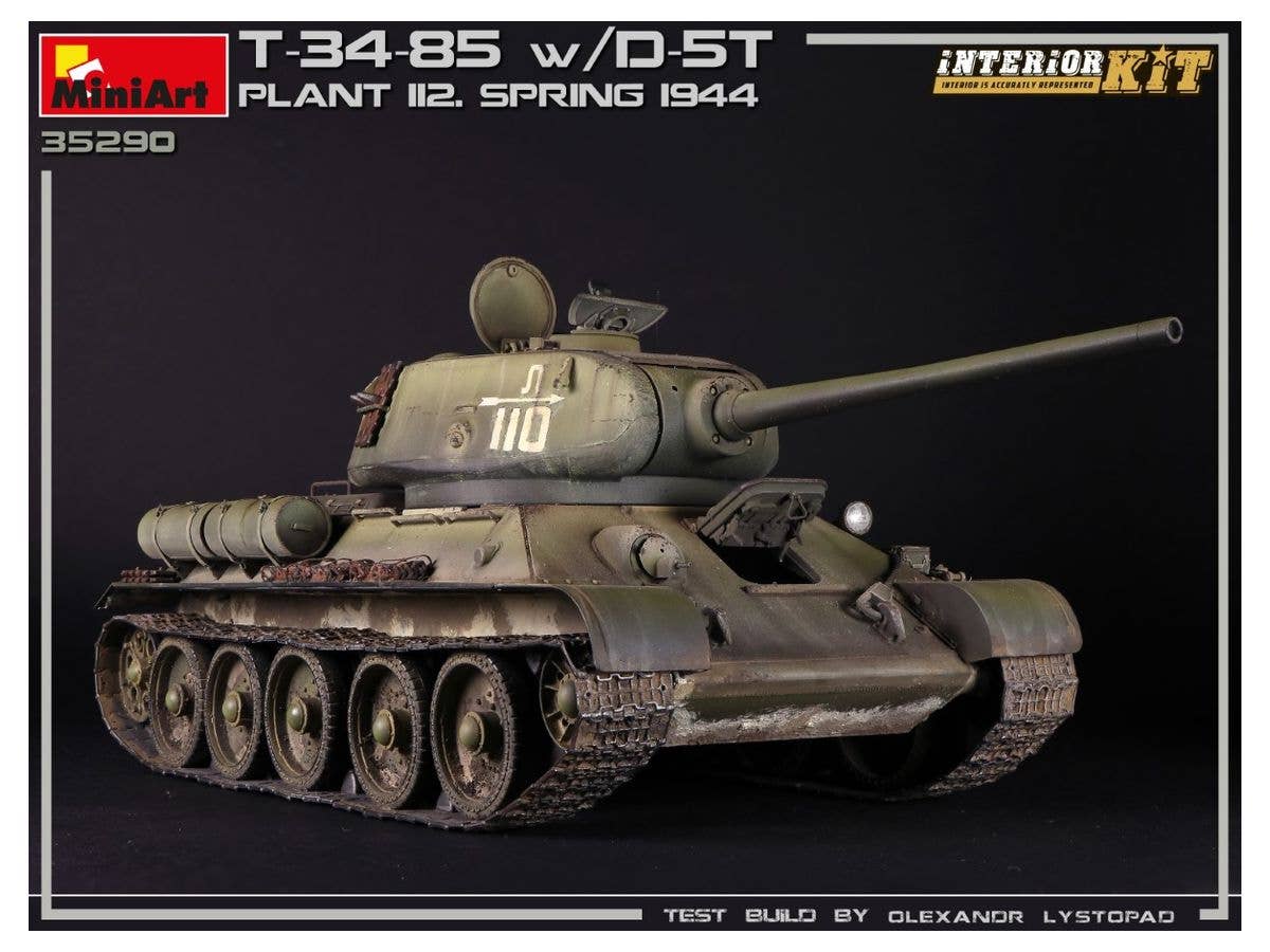 MiniArt 1/35 T-34/85 w/D-5T. PLANT 112. SPRING 1944. INTERIOR KIT | 4820183313171
