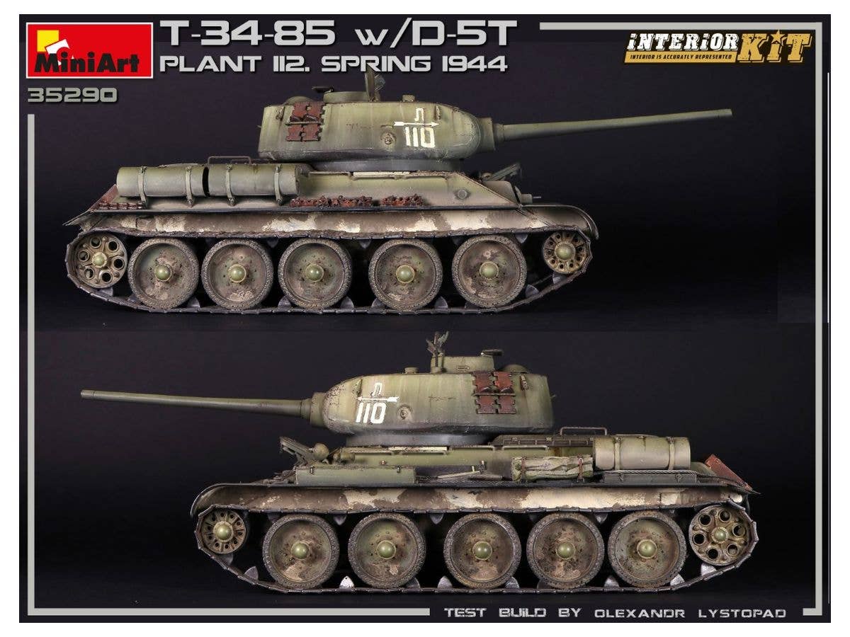 MiniArt 1/35 T-34/85 w/D-5T. PLANT 112. SPRING 1944. INTERIOR KIT | 4820183313171