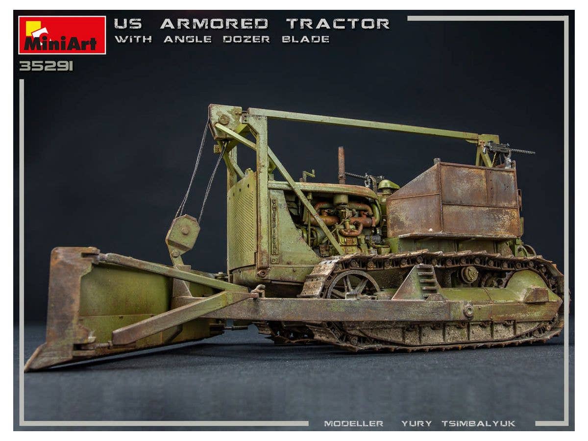 MiniArt 1/35 U.S. Armored Tractor w/ Angle Dozer Blade | 4820183312945