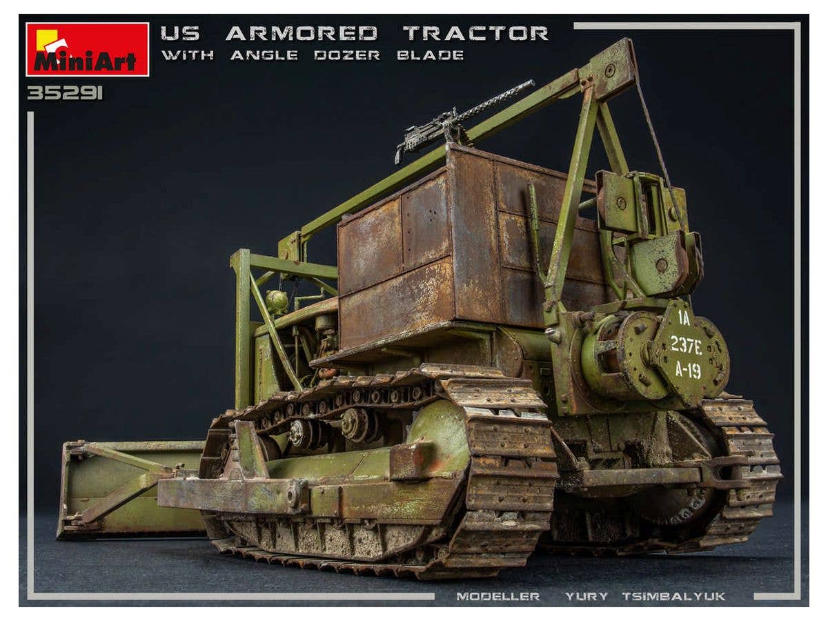 MiniArt 1/35 U.S. Armored Tractor w/ Angle Dozer Blade | 4820183312945