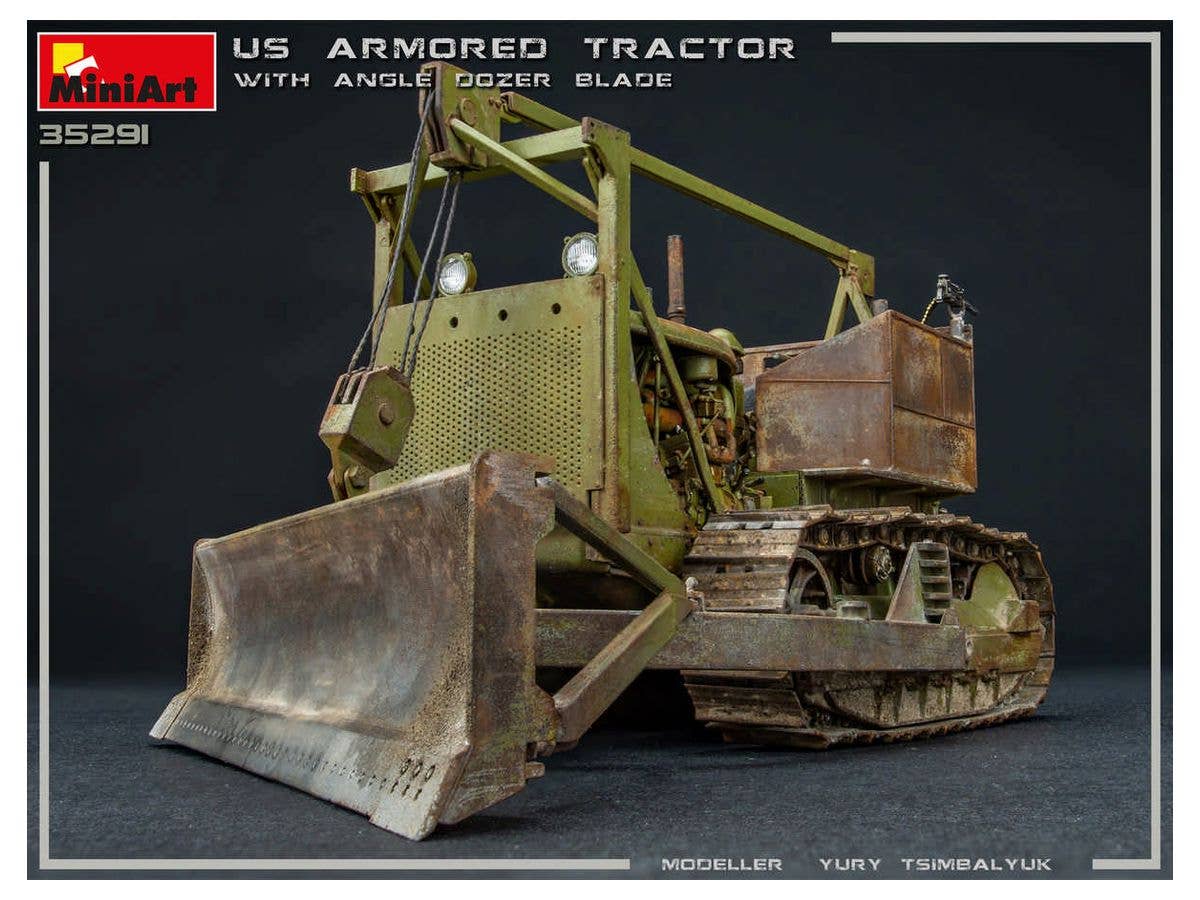 MiniArt 1/35 U.S. Armored Tractor w/ Angle Dozer Blade | 4820183312945