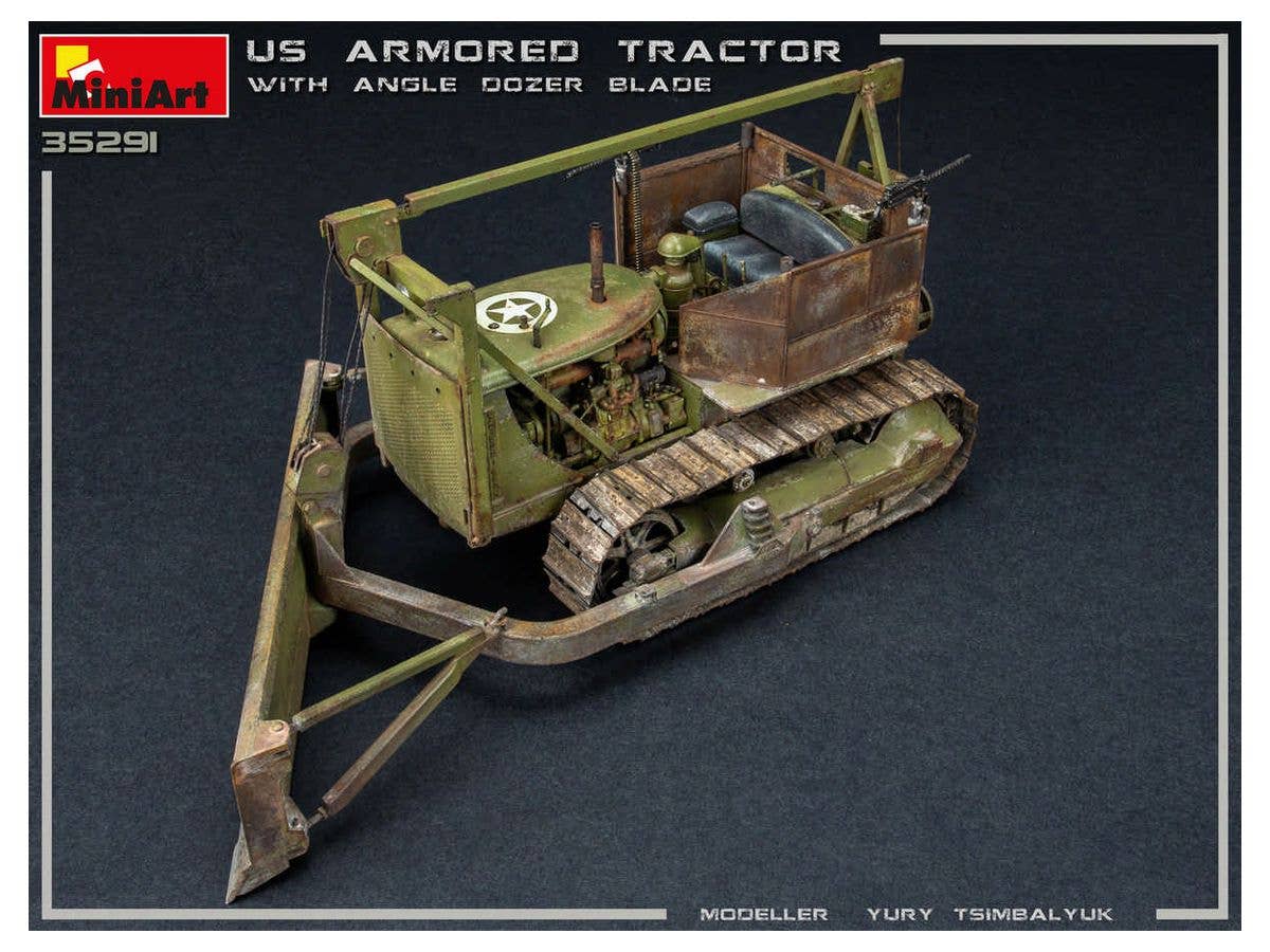 MiniArt 1/35 U.S. Armored Tractor w/ Angle Dozer Blade | 4820183312945
