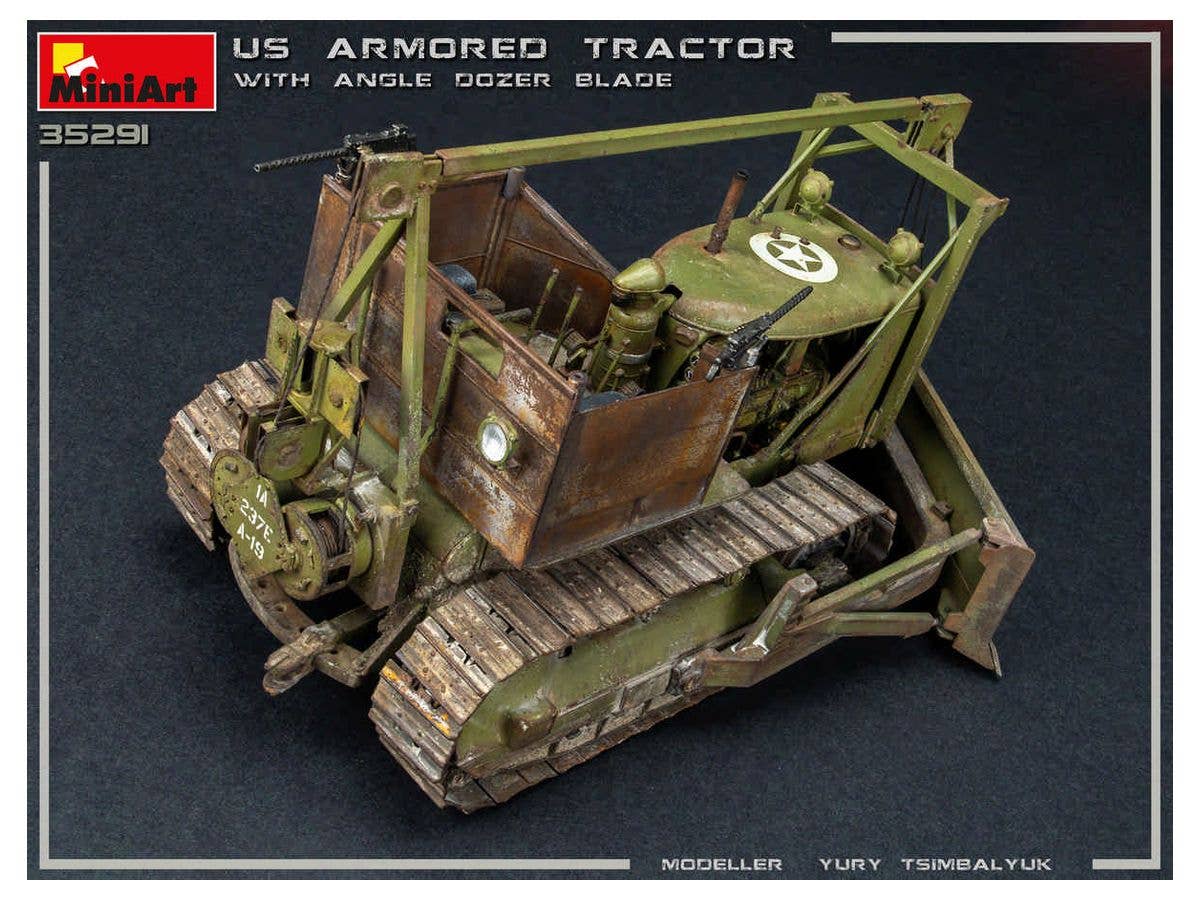 MiniArt 1/35 U.S. Armored Tractor w/ Angle Dozer Blade | 4820183312945