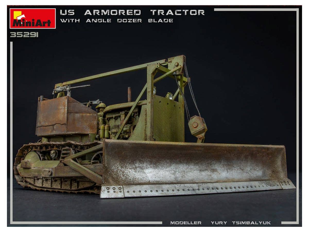 MiniArt 1/35 U.S. Armored Tractor w/ Angle Dozer Blade | 4820183312945