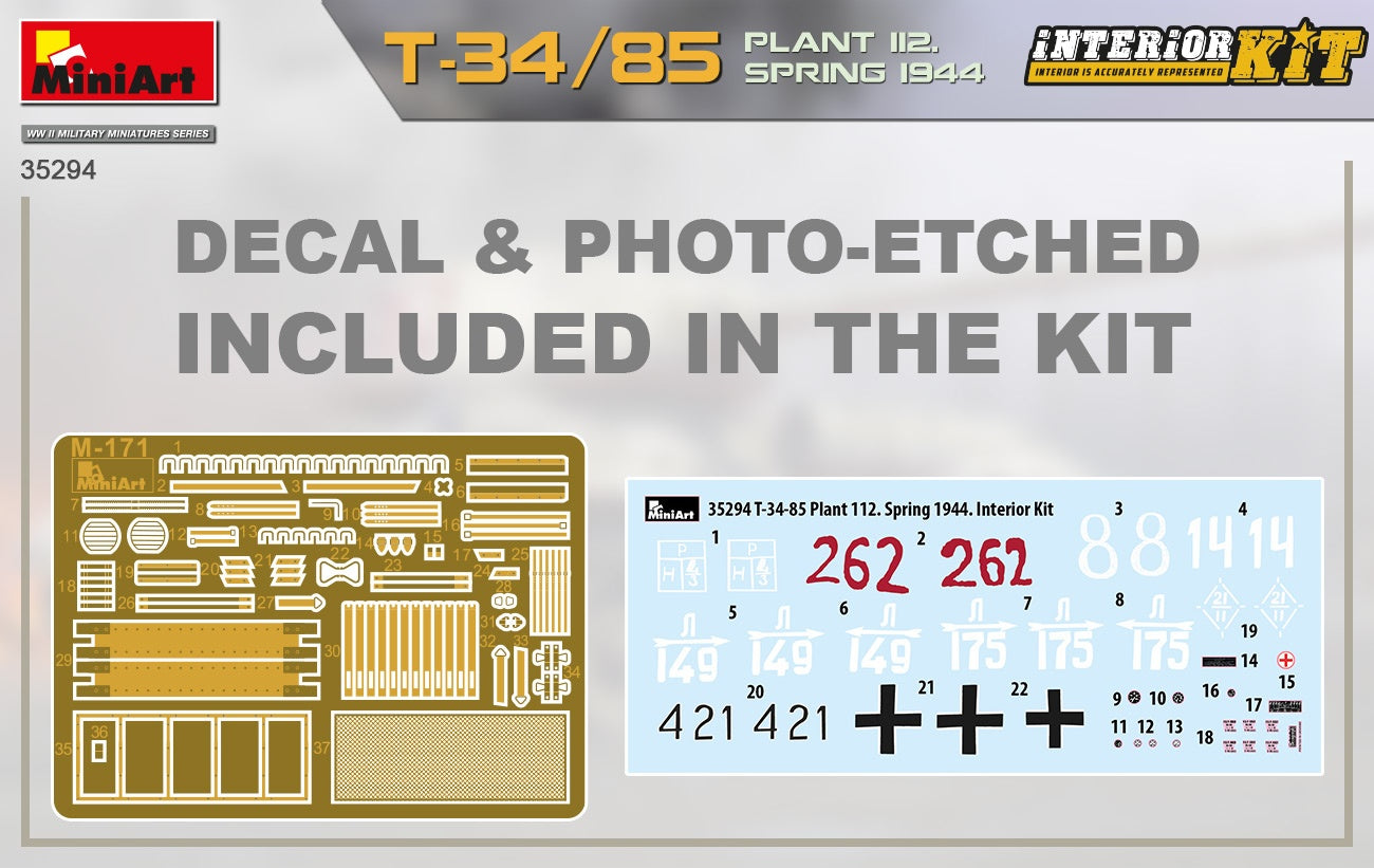 Miniart 1/35 T-34-85 Plant 112 Spring 1944, Interior Kit | 4820183313782