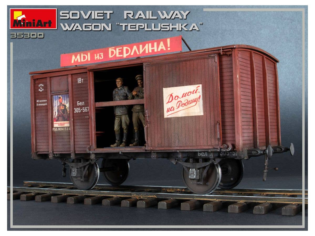 MiniArt Soviet Railway Wagon 'Teplushka' | 4820183312440