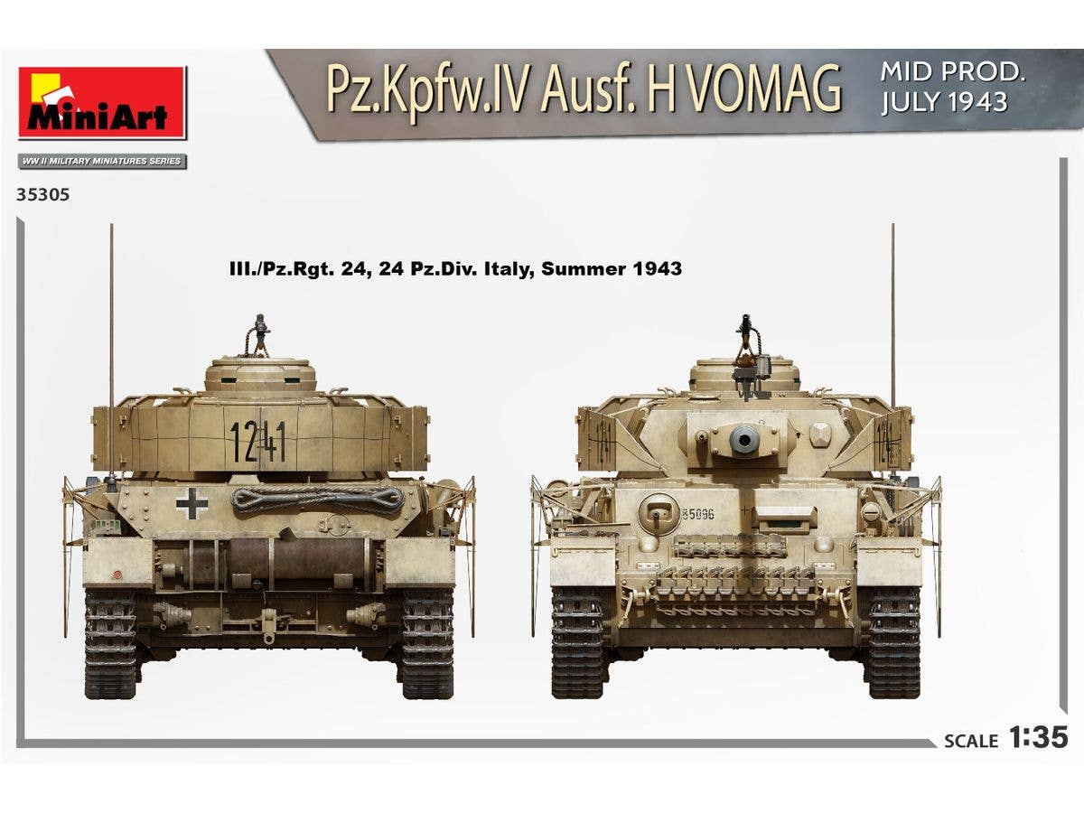 Miniart 1/35 Pz.Kpfw.IV Ausf. H Vomag. Mid Prod. (July 1943) Interior Kit | 5905090346104