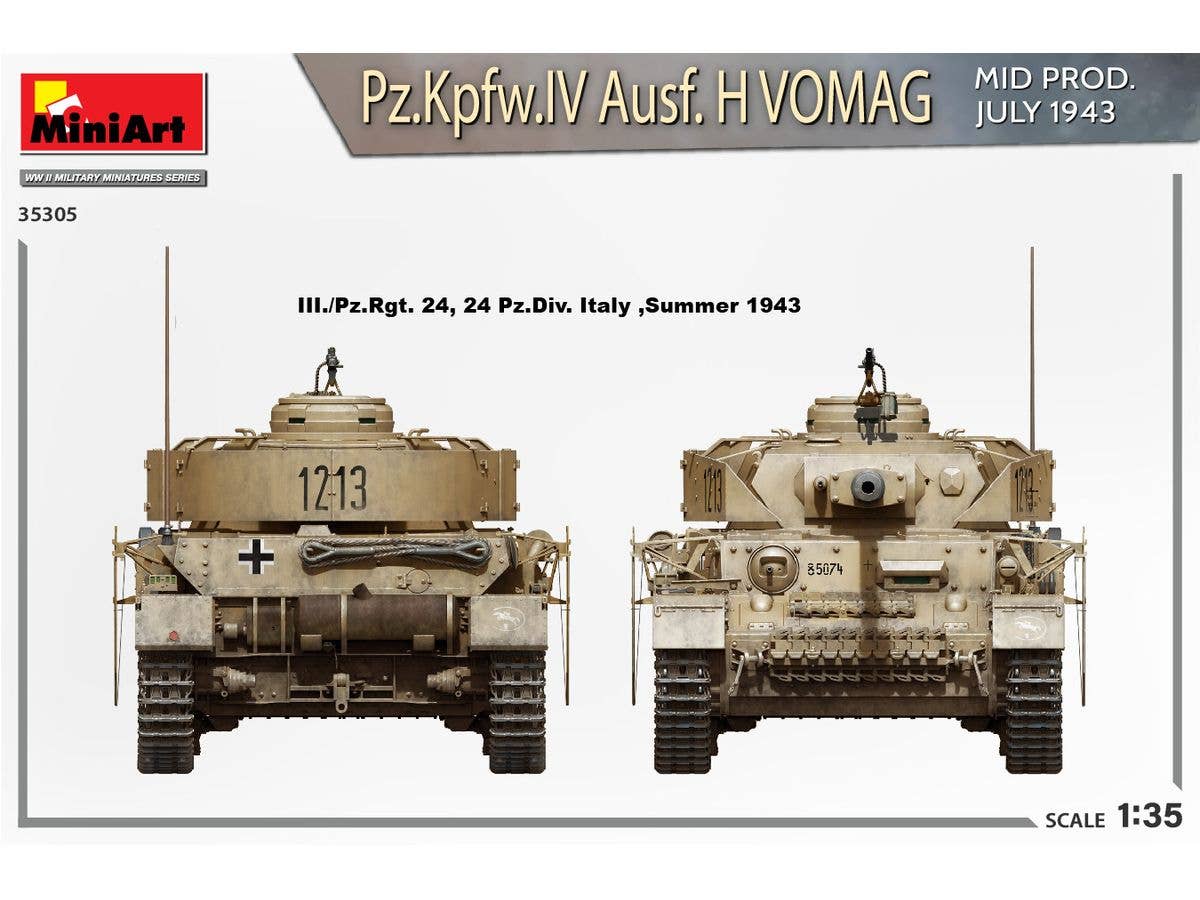 Miniart 1/35 Pz.Kpfw.IV Ausf. H Vomag. Mid Prod. (July 1943) Interior Kit | 5905090346104