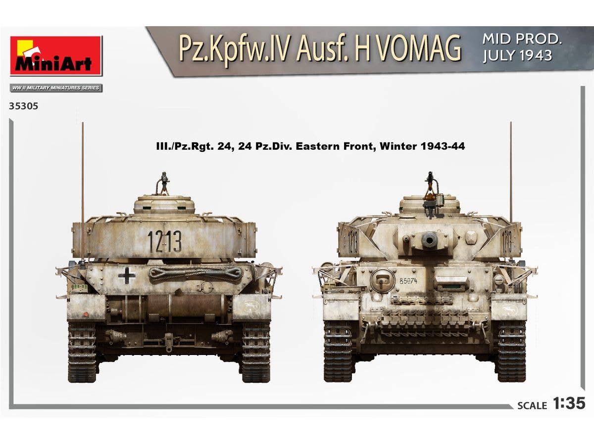 Miniart 1/35 Pz.Kpfw.IV Ausf. H Vomag. Mid Prod. (July 1943) Interior Kit | 5905090346104