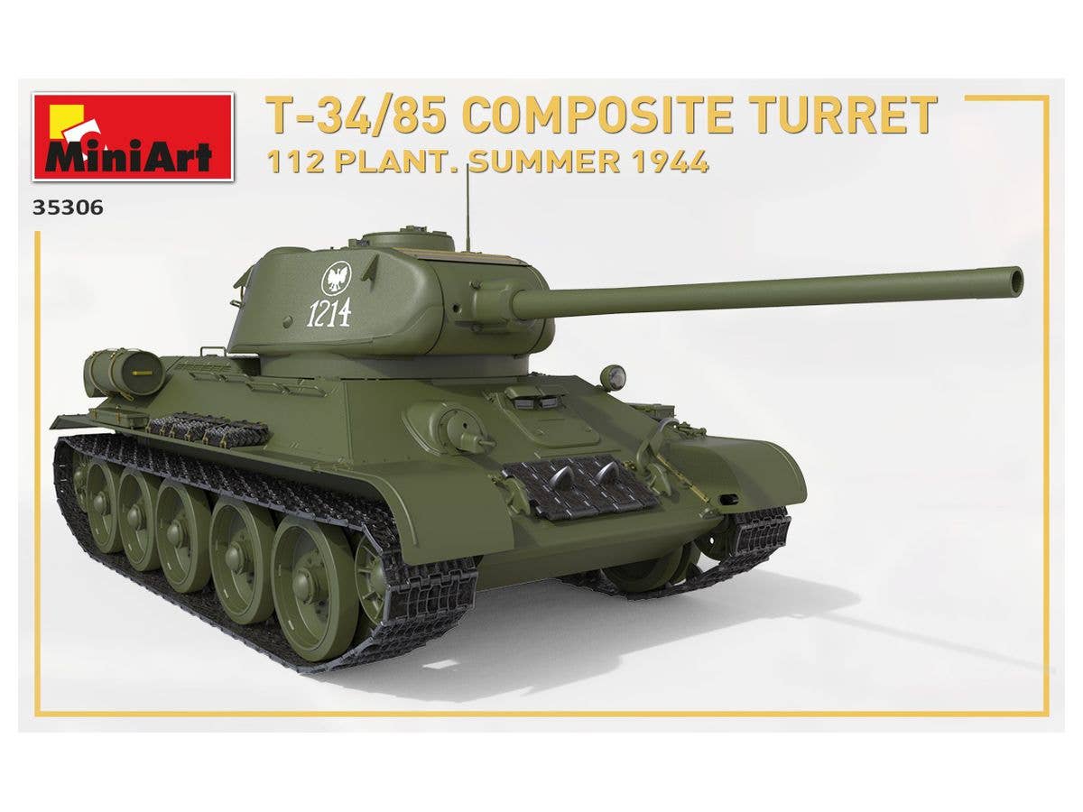 MiniArt 1/35 T-34/85 Composite Turret. 112 Plant. Summer 1944 1/35 Scale | 4820183313461