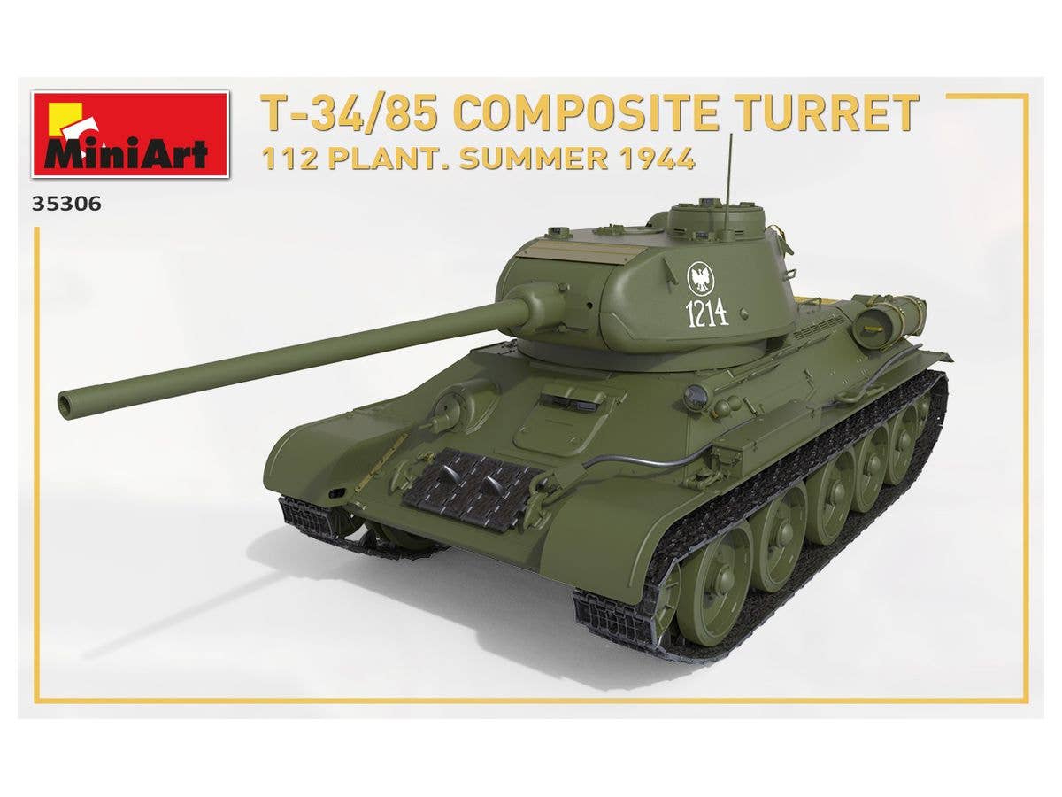 MiniArt 1/35 T-34/85 Composite Turret. 112 Plant. Summer 1944 1/35 Scale | 4820183313461