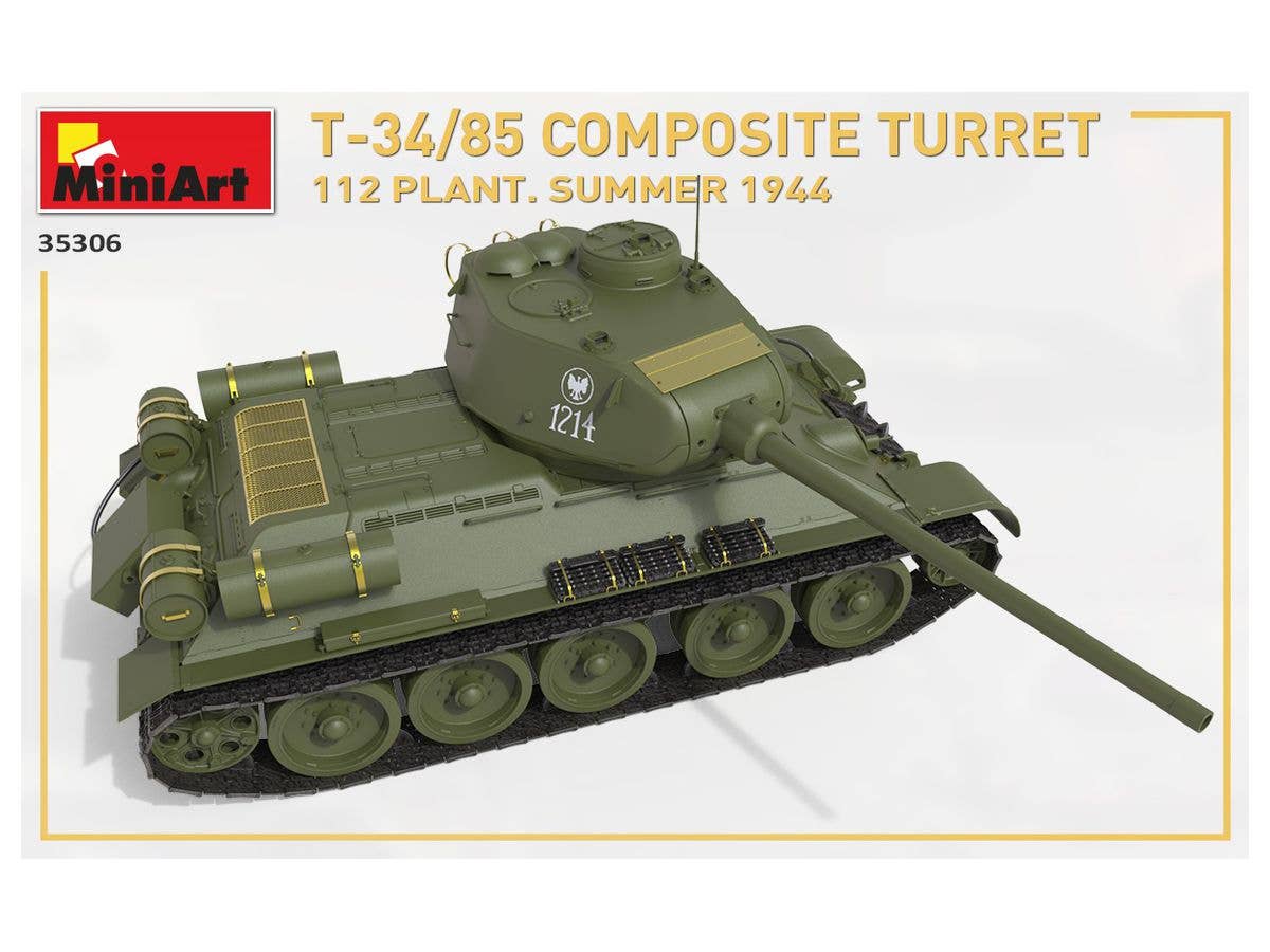 MiniArt 1/35 T-34/85 Composite Turret. 112 Plant. Summer 1944 1/35 Scale | 4820183313461