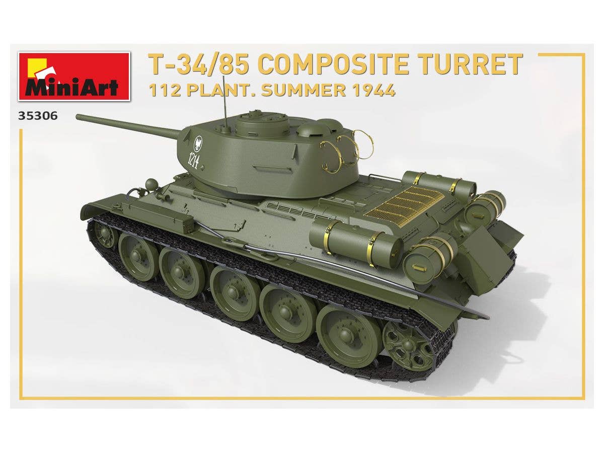 MiniArt 1/35 T-34/85 Composite Turret. 112 Plant. Summer 1944 1/35 Scale | 4820183313461