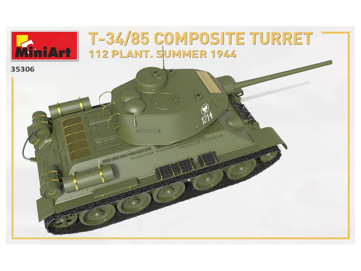 MiniArt 1/35 T-34/85 Composite Turret. 112 Plant. Summer 1944 1/35 Scale | 4820183313461