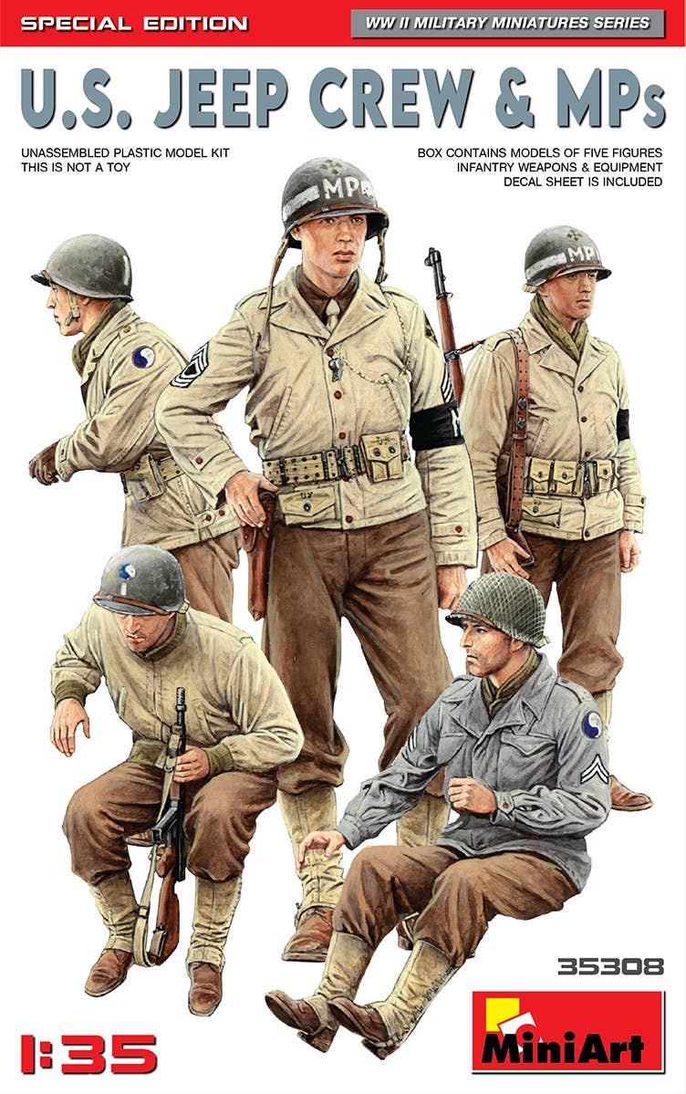 MiniArt 1/35 U.S. Jeep Crew & MPs. Special Edition | 4820183313546