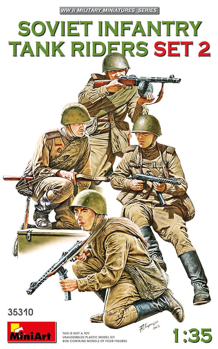 MiniArt 1/35 Soviet Infantry Tank Riders Set 2 | 4820183313010