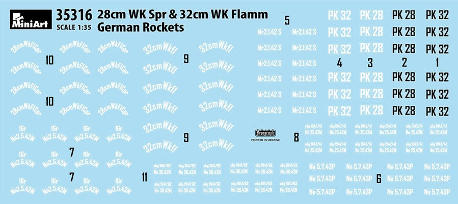 MiniArt 1/35 German Rockets 28cm WK Spr & 32cm WK Flamm | 4820183312457