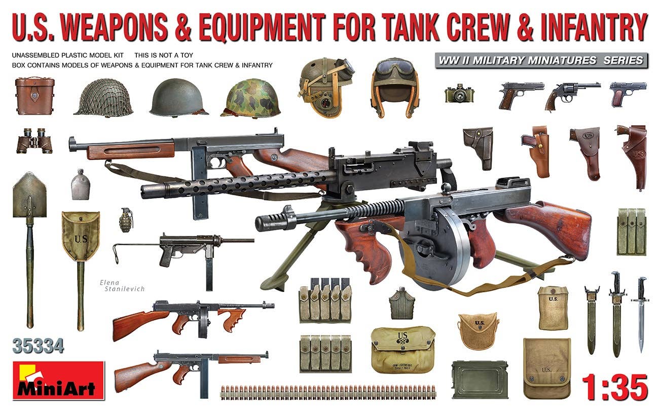 MiniArt 1/35 U.S. Weapons & Equipment for Tank Crew & Infantry | 4820183313584