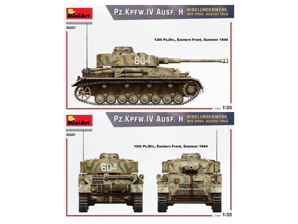 Miniart 1/35 Pz.Kpfw.IV Ausf. H Nibelungenwerk. Mid Prod. (August 1943) | 4820183314376